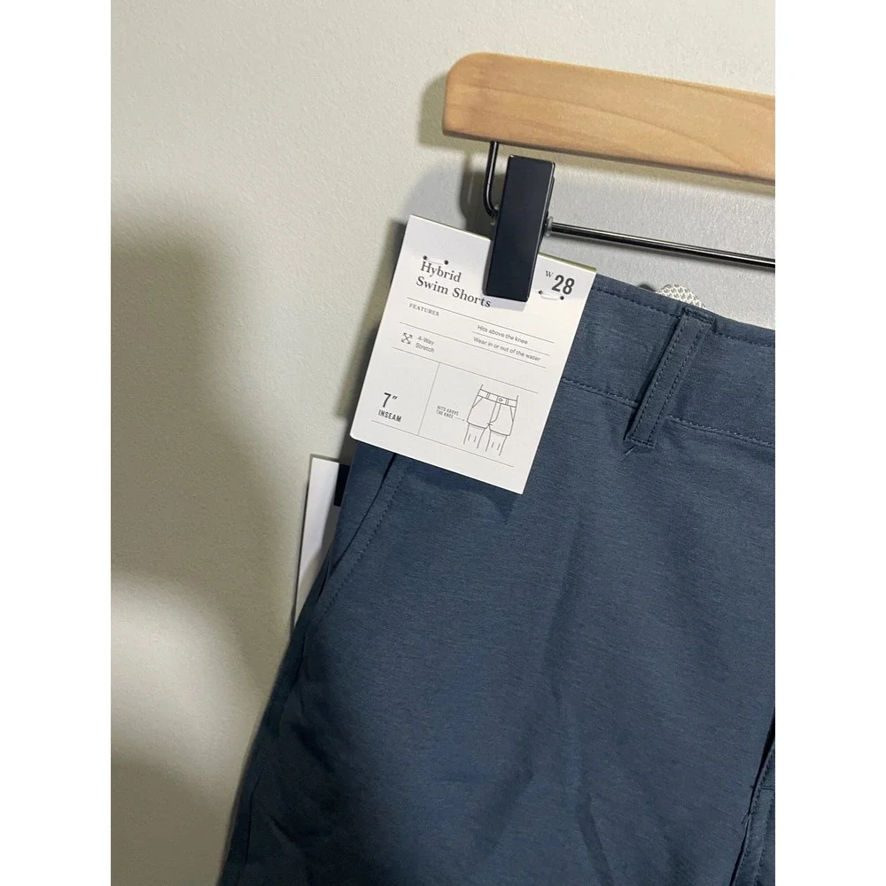 Goodfellow & Co Hybrid Swim Shorts Mens 28 Navy Blue 7